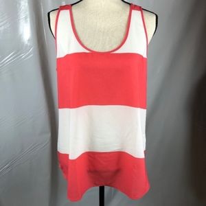 French Connection Pink Striped Top